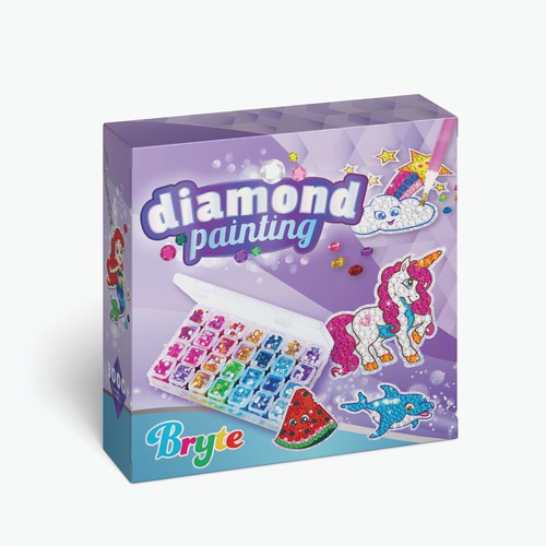 Diamond Painting Box Packaging Design