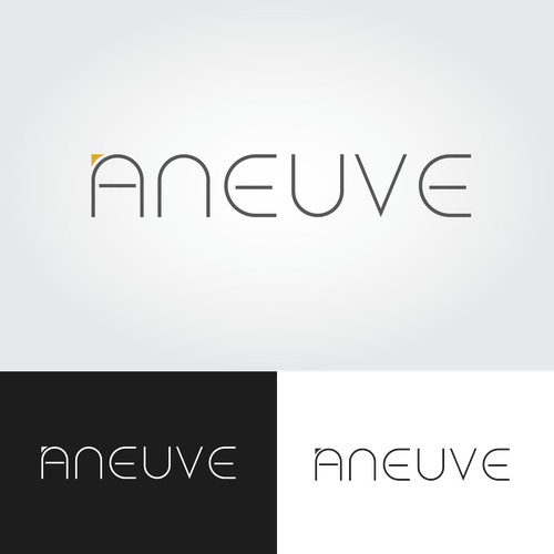 Flat Text based logo for "aneuve" - means "a new" or just "new"