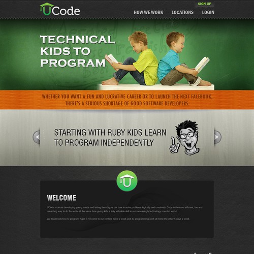 Homepage +1 design for UCode