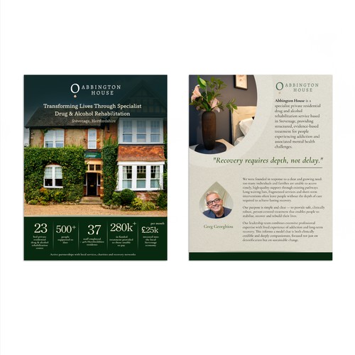 Premium 8-Page Medical Brochure – Abbington House Rehab
