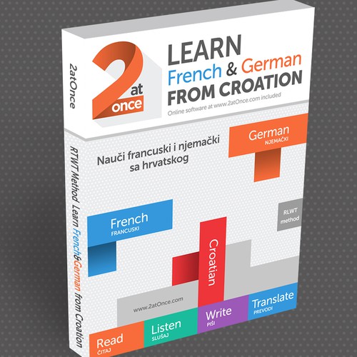 Eye Catching Book Cover Design - Learn French & German from Croatian