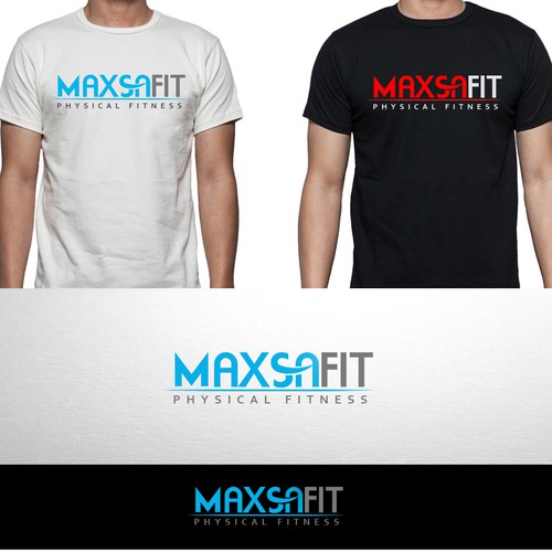 Create a simple, fitness logo for Maxsa Fit