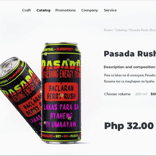 Pasada landing page mock up