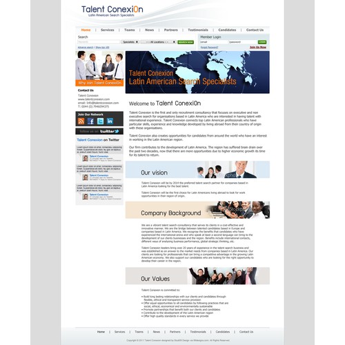 Help Talent Conexion with a new website design