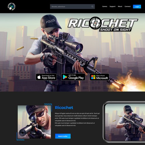 This is my design entry for a game company