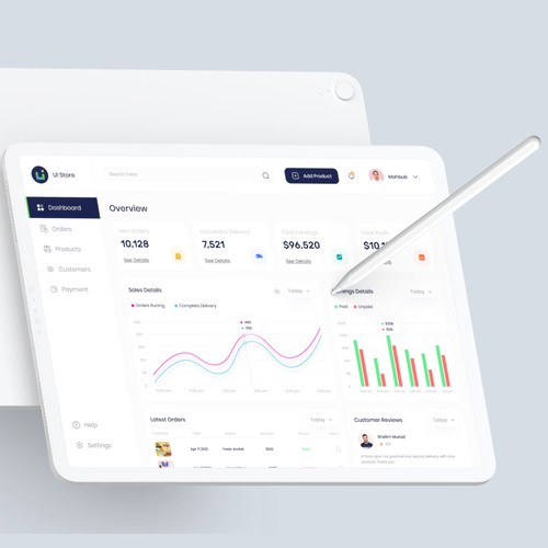Ecommerce Web App - Dashboard