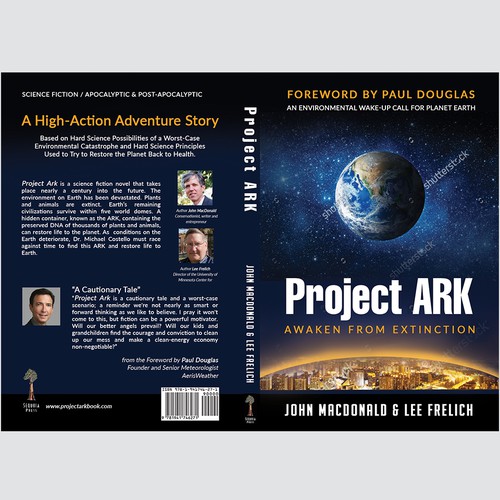 Create Book Cover for New Science Fiction Book: Project Ark: Awaken from Extinction