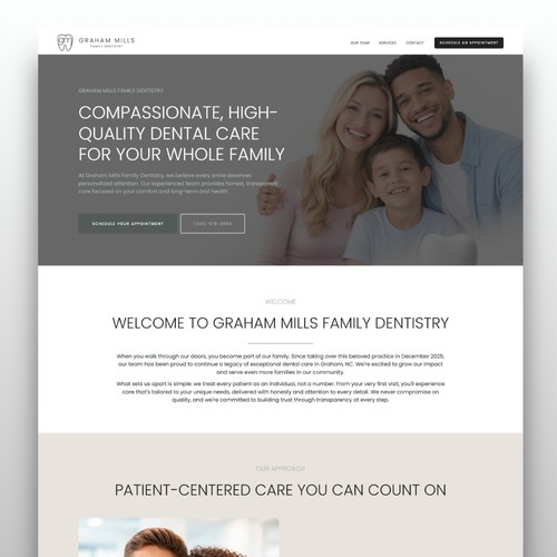 Graham Mills Family Dentistry — Branding & Custom Website Design