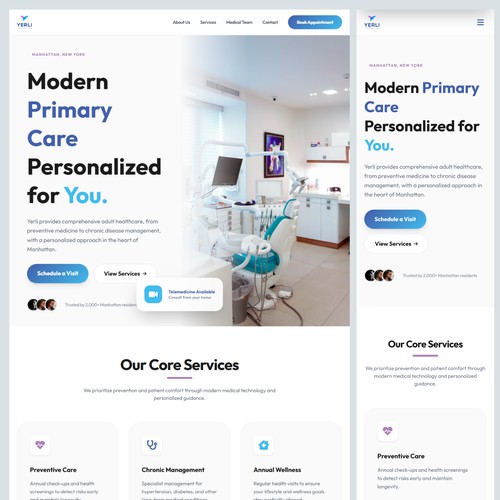 Frontpage design Yerli Clinic