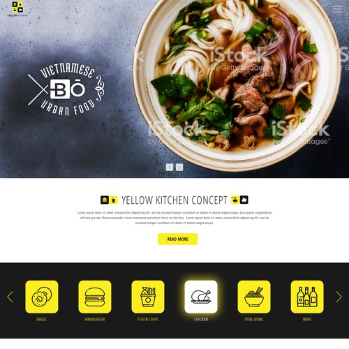 Restaurants Chain Web Design Concept