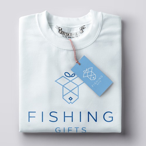 Clean and Clever Logo Design for Fishing Gifts