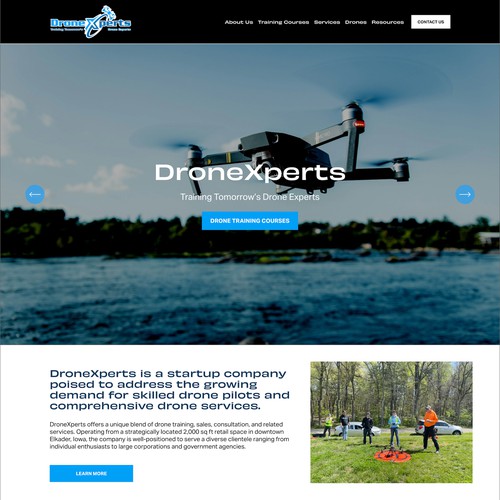 DroneXperts Courses & Ecommerce Design