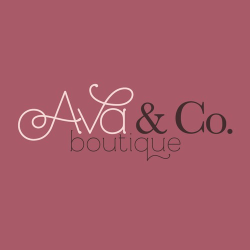 Simple logo for Ava & Co., a women’s lifestyle boutique.