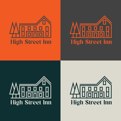 High street Inn- Classic minimal Logo design 