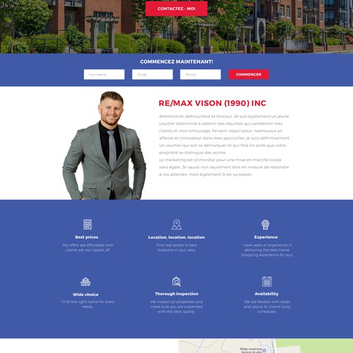 Landing page concept