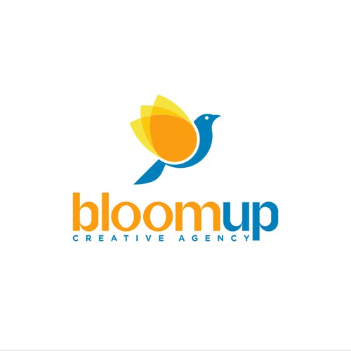 Flower + Bird logo concept