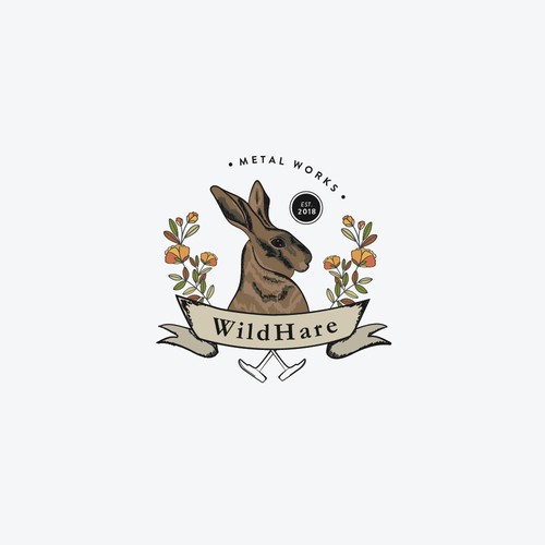 Vintage and classic logo for Wild Hare