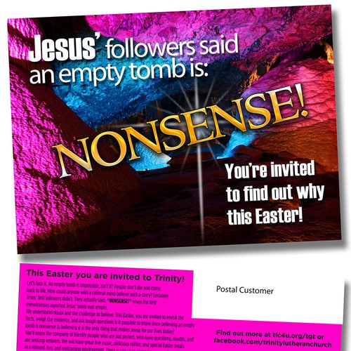 Mailer card for church