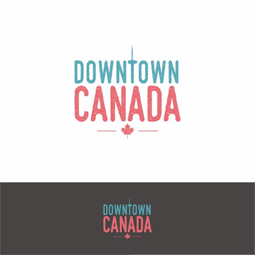 Rustic font concept for Downtown Canada