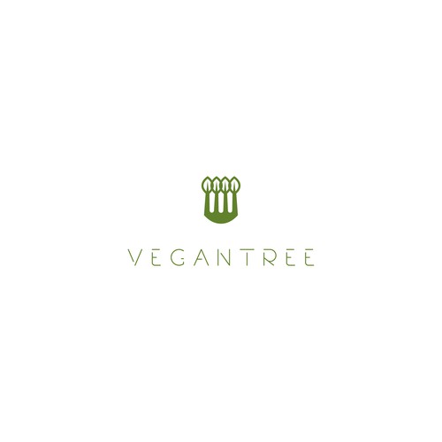Logo concept for Vegan tree