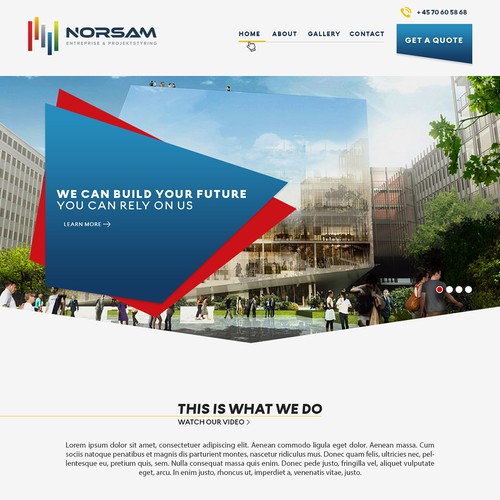 Become the designer of a fast growing construction company NORSAM