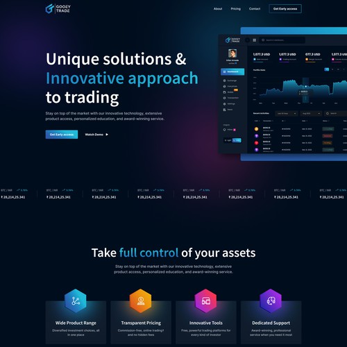 Trading Platform Webpage