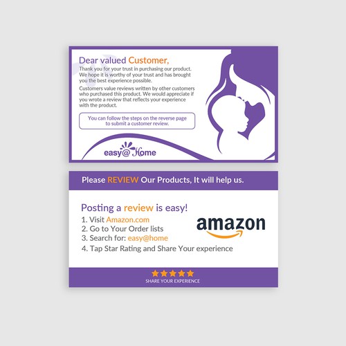 Review card for Online E-commerce website   