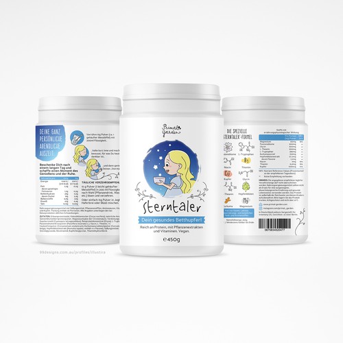 Protein Shake Label Design for Sterntaler by Primal Garden