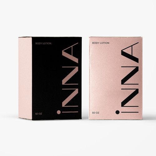 Clean and sophisticated logo and packaging concept for the cosmetic brand.