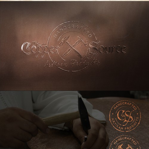 Vintage artistic Logo for Copper Artisans 