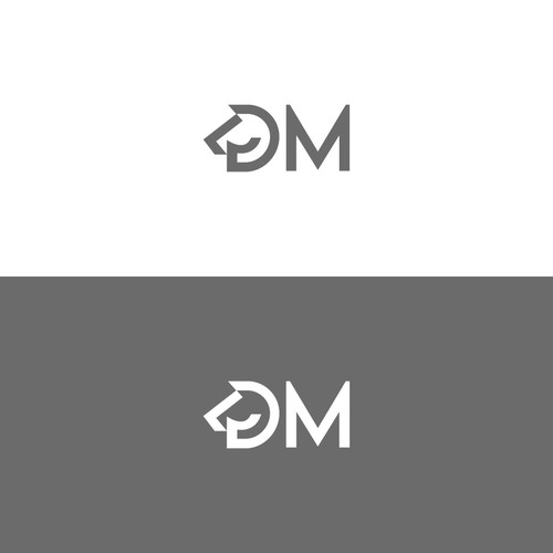 Creative minimal bold horse word-mark using letter 'D'