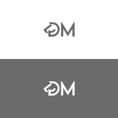 Creative minimal bold horse word-mark using letter 'D'