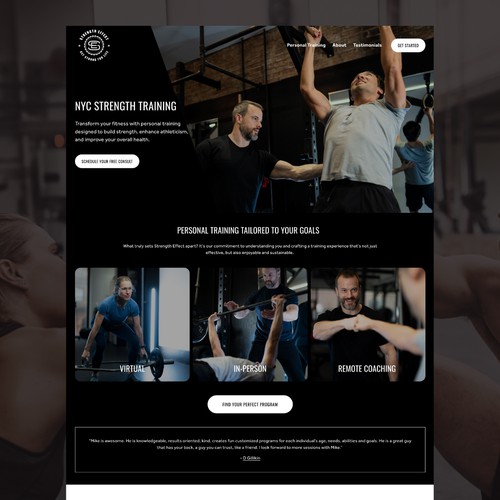 Strength Effect Website and Logo Design