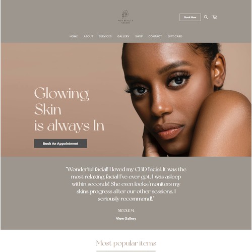 WEBSITE DESIGN FOR SKINCARE BRAND - NOX BEAUTY
