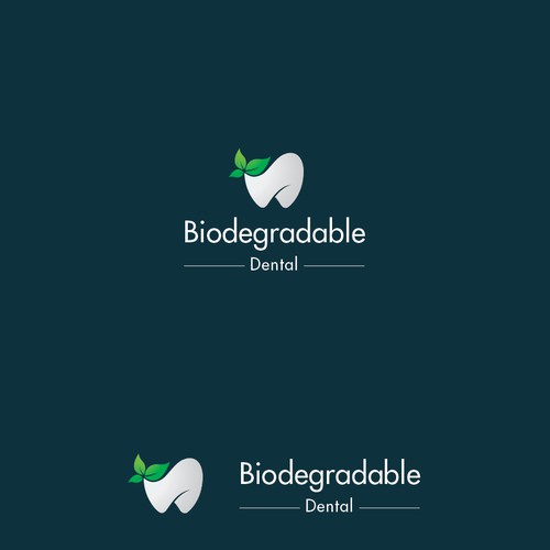 biodegradable dental logo desain