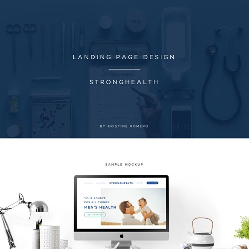 Landing Page Design for Men's Healthcare Website