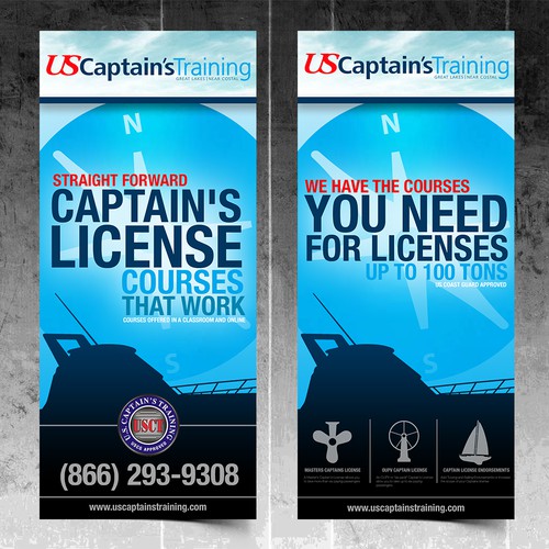 Create the next brochure design for us captain's training
