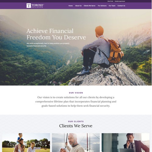 Web Design fpr Financial Services Company