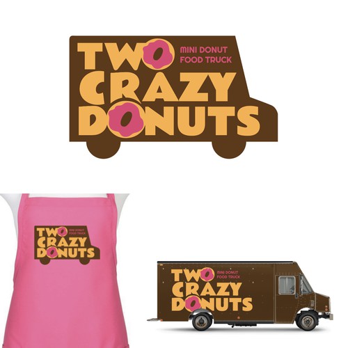 Winning logo concept for mini donut food truck