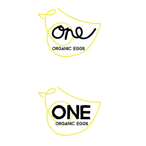 Minimal logo concept for free-range organic eggs