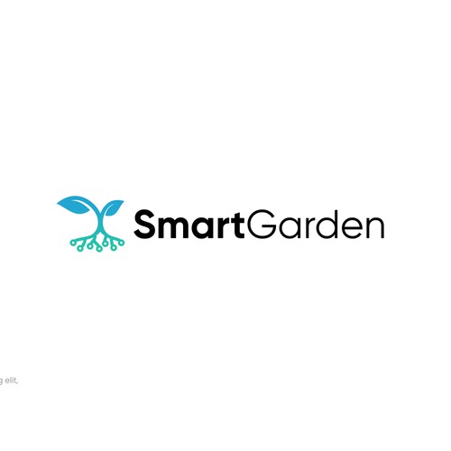 logo with plants and roots technology