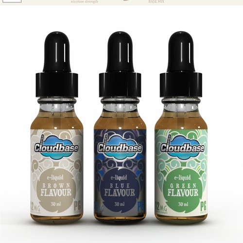 eye catching label design for an e-Liquid bottles