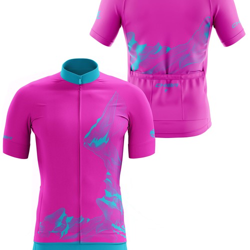 cycling jersey from waztmann mountain art inspiration