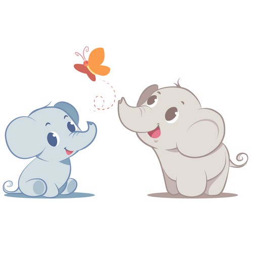 Baby Elephant Mascot Character