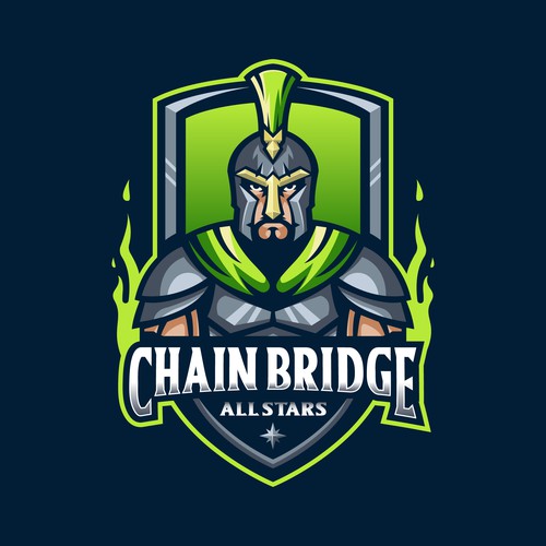 spartan logo concept for chain bridge