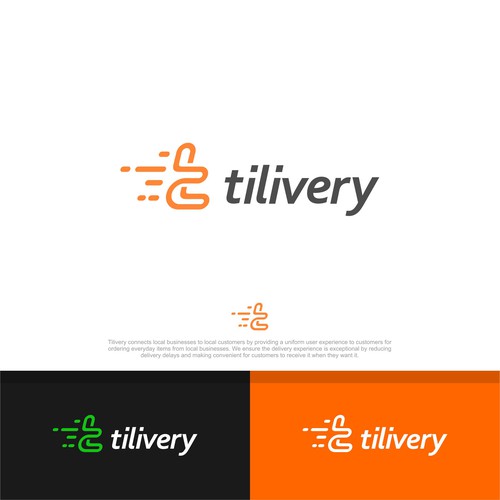 Tilivery deliver logo concept.