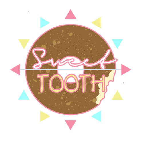 Create a logo for the dentist's donut shop: Sweet Tooth Donuts