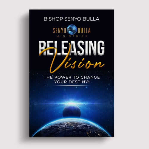 Bold book cover design for dynamic African-American Christian minister