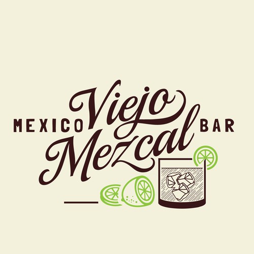Clean and Retro Mezcal Bar Logo