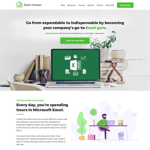 Excel Campus Landing Page